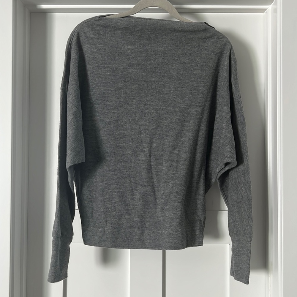 Free People Gray Sweater with zipper detail size S